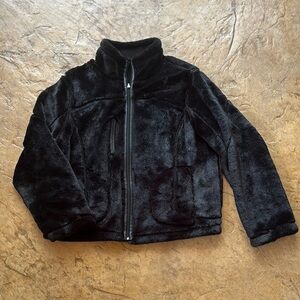 Black reversible fleece jacket